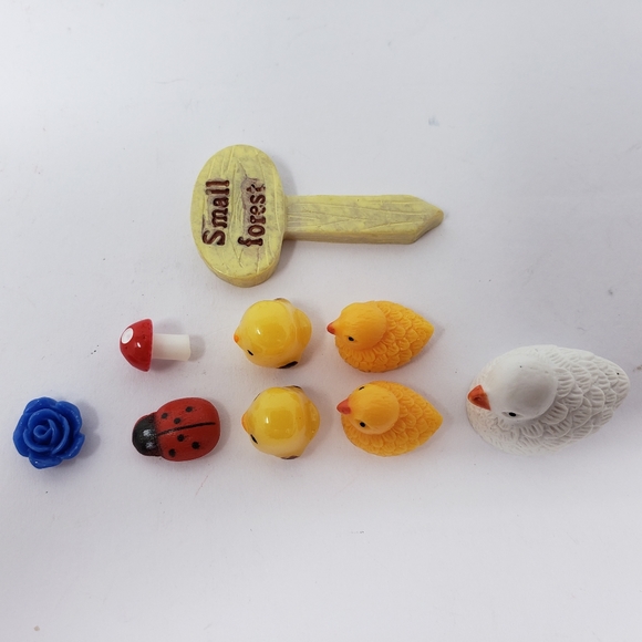 Fairy Garden Tree Cottage Ducks Turtle Elephant Giraffe Sign Lot - Picture 9 of 12